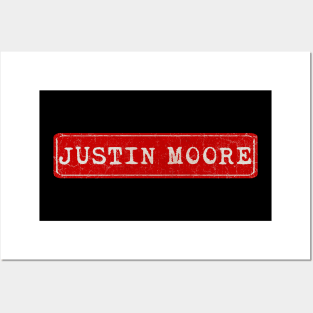 vintage retro plate Justin Moore Posters and Art